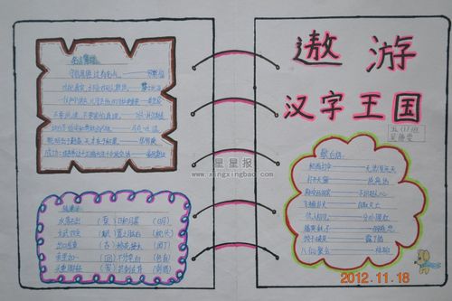 中国汉字六年级手抄报 六年级手抄报