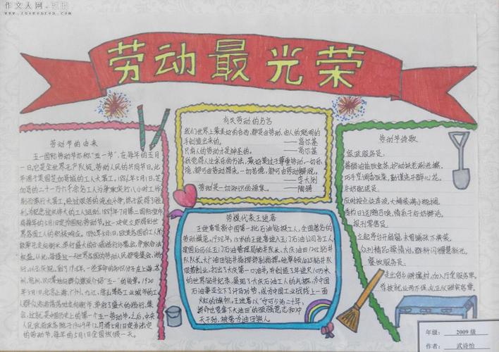 简单又漂亮的劳动最光荣的手抄报 劳动最光荣手抄报