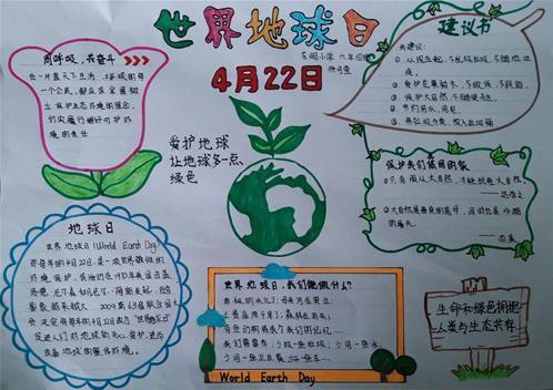 200张爱护地球的手抄报 保护地球的手抄报