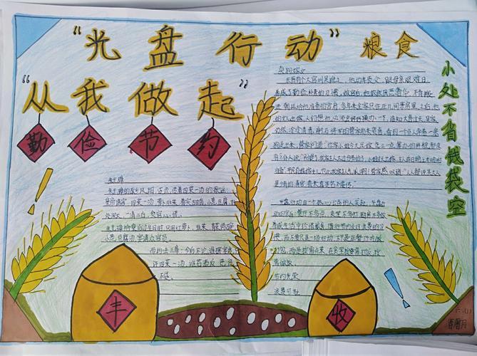 简单又漂亮光盘行动手抄报 简单漂亮的手抄报