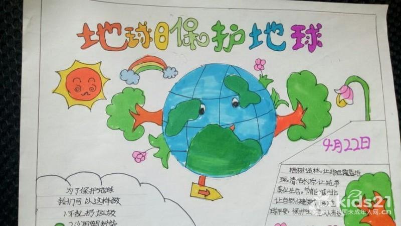 关于地球现状拿手抄报 地球日手抄报