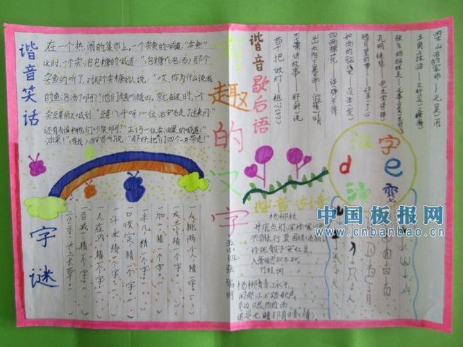 很难的汉字起源手抄报 有趣的汉字手抄报