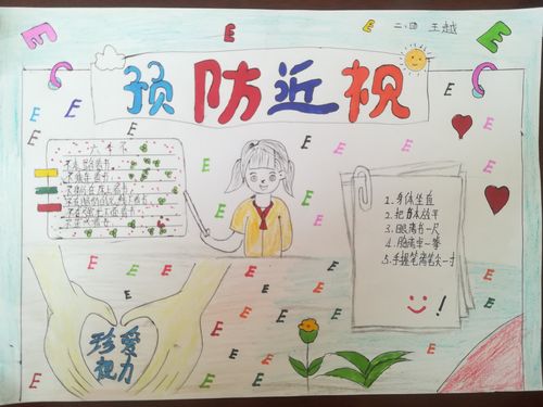 简单又漂亮防近视手抄报 预防近视手抄报