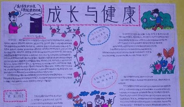 健康美丽成长手抄报 健康成长手抄报