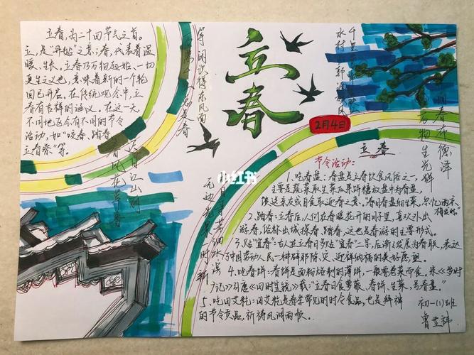 关于立春主题的手抄报 春天主题的手抄报