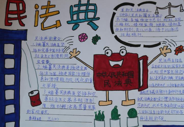 民法典100幅手抄报 手抄报图片大全