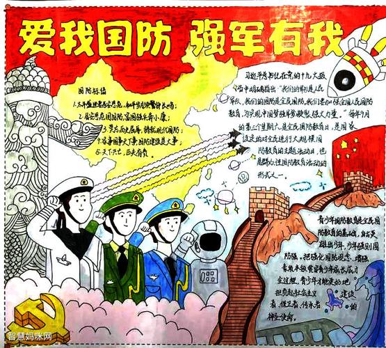 赞美国防英雄手抄报 国防手抄报