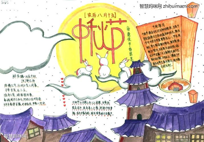 关于中秋古风的手抄报 家风的手抄报