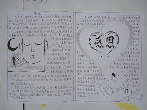 感恩父母的画100种画手抄报 感恩父母的手抄报