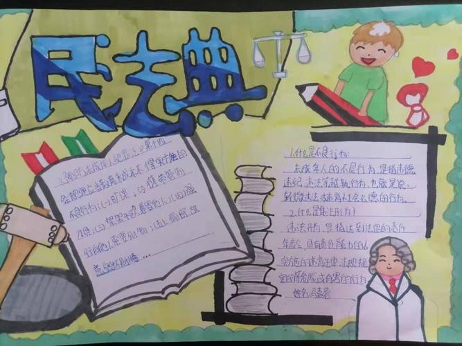 民法典100幅手抄报 手抄报图片大全