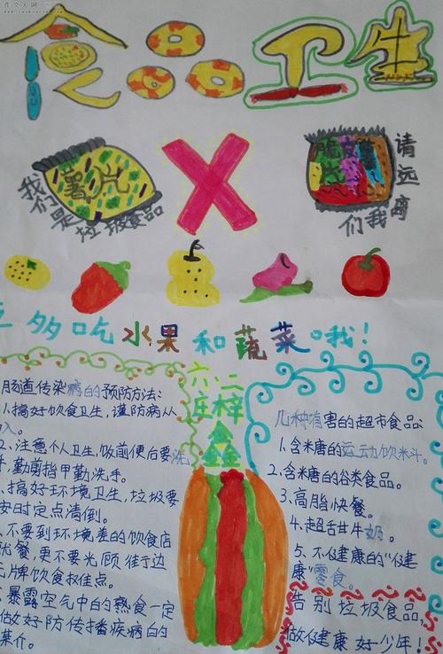 食品安全远离食品手抄报 食品安全手抄报