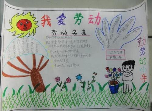 有关爱劳动的手抄报 爱劳动手抄报