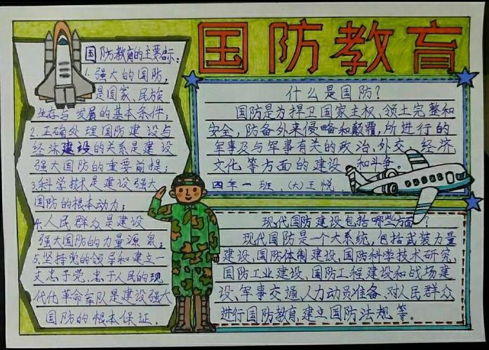 赞美国防英雄手抄报 国防手抄报