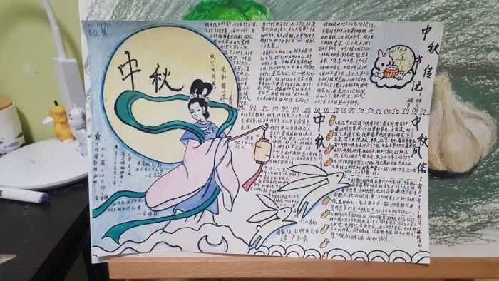 关于中秋古风的手抄报 家风的手抄报