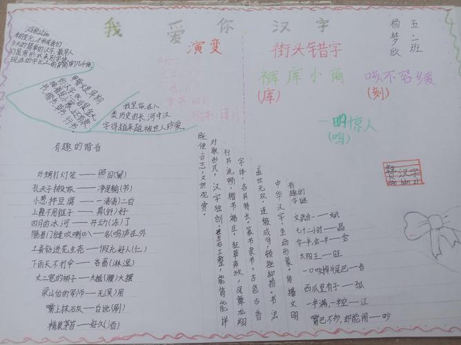 我爱你汉字高级手抄报 我爱你中国手抄报