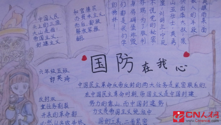 赞美国防英雄手抄报 国防手抄报