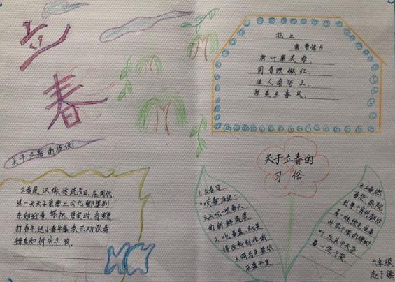 关于立春主题的手抄报 春天主题的手抄报