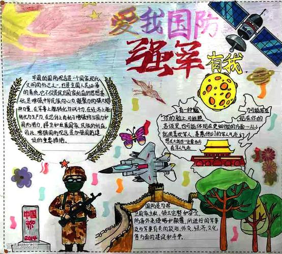 赞美国防英雄手抄报 国防手抄报