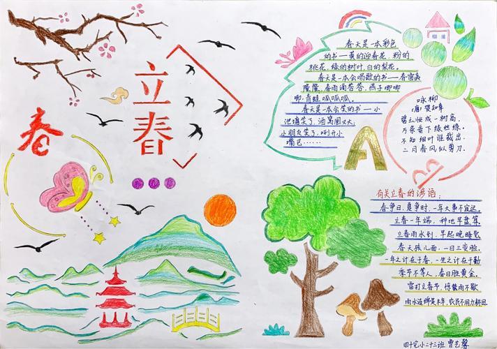 关于立春主题的手抄报 春天主题的手抄报