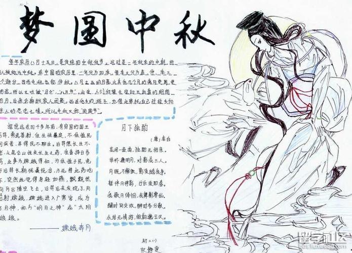 关于中秋古风的手抄报 家风的手抄报