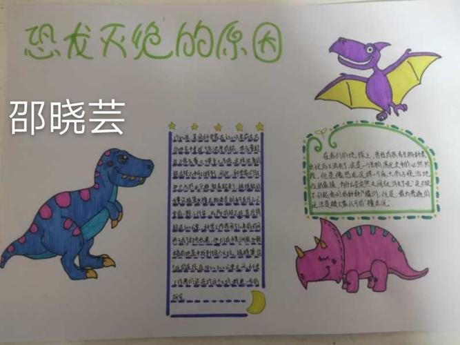 关于科学恐龙的手抄报 关于龙的手抄报