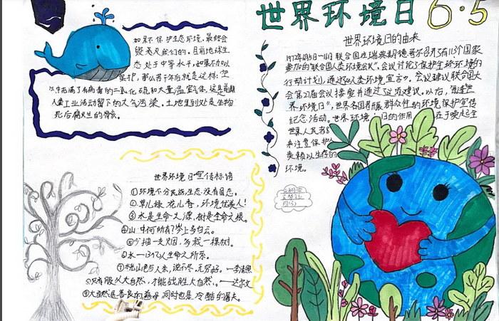 世界环境日无字手抄报 世界环境日手抄报