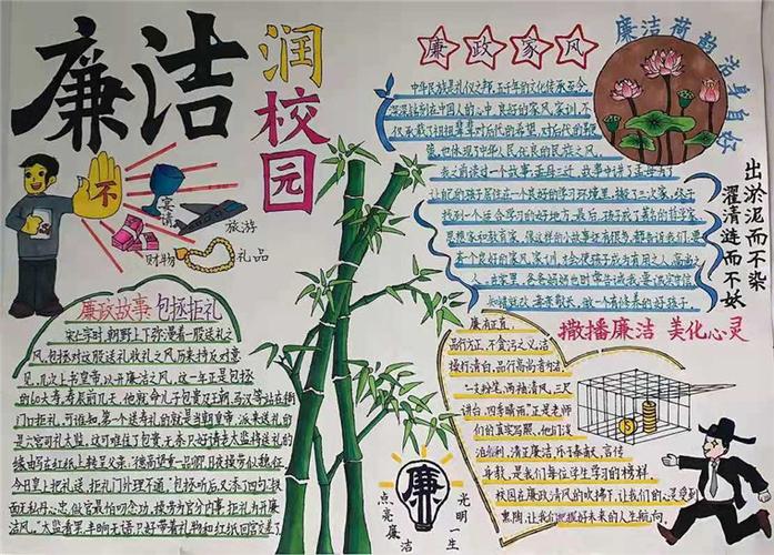青春飞扬廉洁护航手抄报 廉洁手抄报