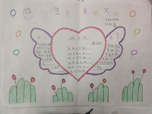 感恩父母的画100种画手抄报 感恩父母的手抄报