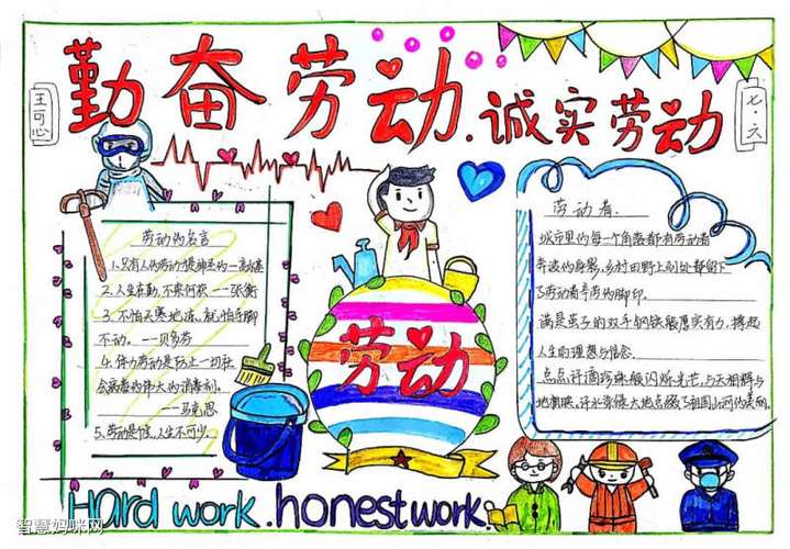 有关爱劳动的手抄报 爱劳动手抄报