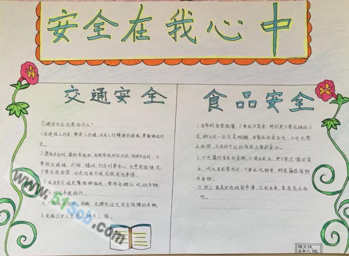 安全在ji中手抄报 安全在心中手抄报