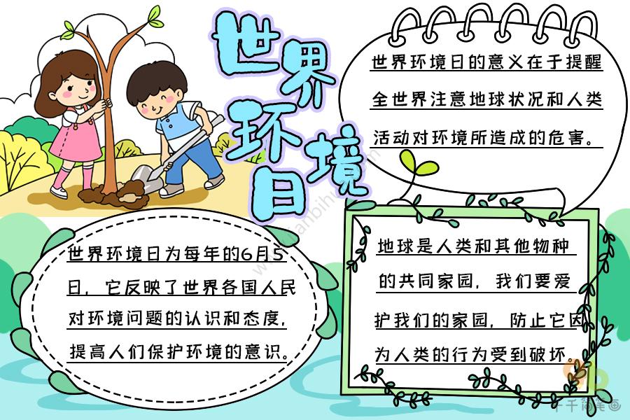 世界环境日无字手抄报 世界环境日手抄报