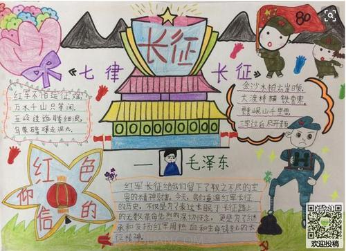 关于红军领袖手抄报 红军长征手抄报