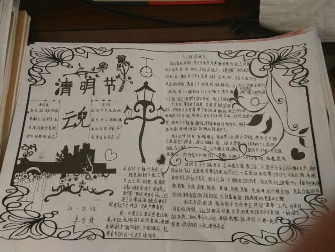 清明时节古风手抄报 清明手抄报