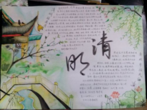 清明时节古风手抄报 清明手抄报