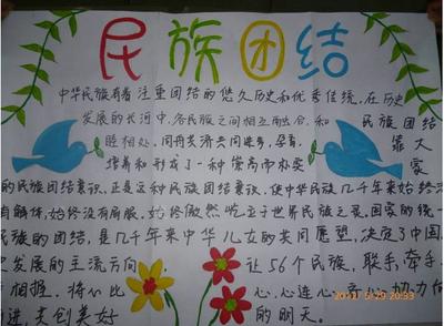幼儿园56个民族手抄报 56个民族手抄报