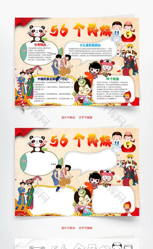 幼儿园56个民族手抄报 56个民族手抄报