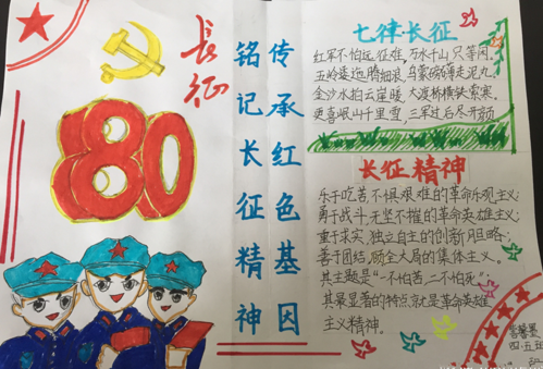 关于红军领袖手抄报 红军长征手抄报