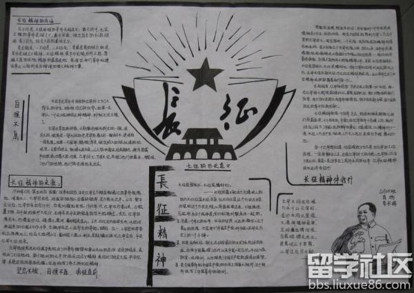 关于红军领袖手抄报 红军长征手抄报