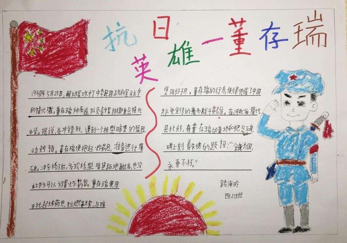 英雄故事发扬英雄故事手抄报 英雄手抄报