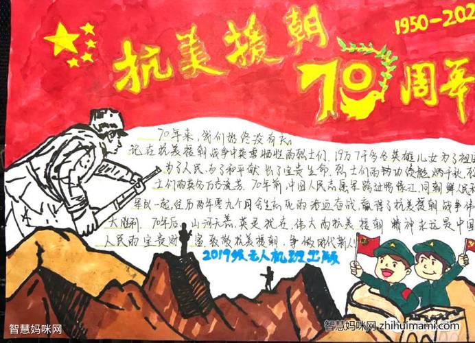 缅怀抗美援朝英雄弘扬抗美援朝精神手抄报 缅怀先烈手抄报