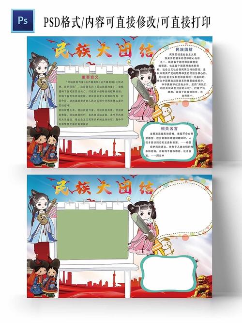 幼儿园56个民族手抄报 56个民族手抄报