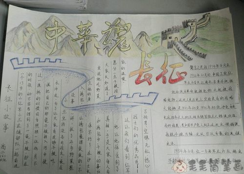 关于红军领袖手抄报 红军长征手抄报