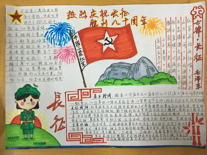 关于红军领袖手抄报 红军长征手抄报