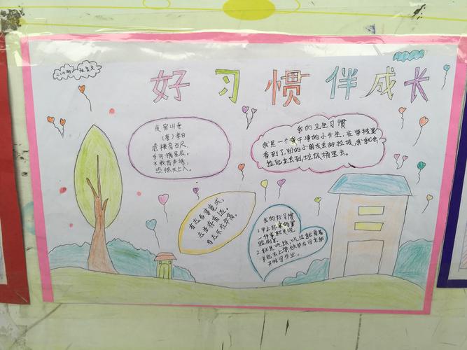 好习惯伴我成长绘画手抄报 好习惯手抄报