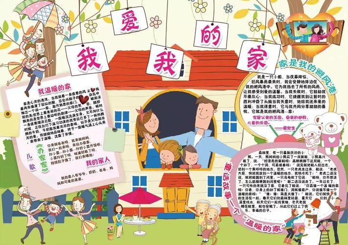 二年级爱我家手抄报 我爱我家手抄报
