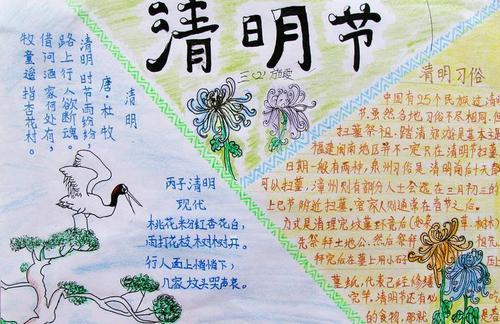 清明时节古风手抄报 清明手抄报