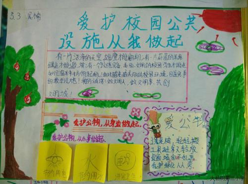 保护墙壁爱护公物手抄报 爱护公物手抄报