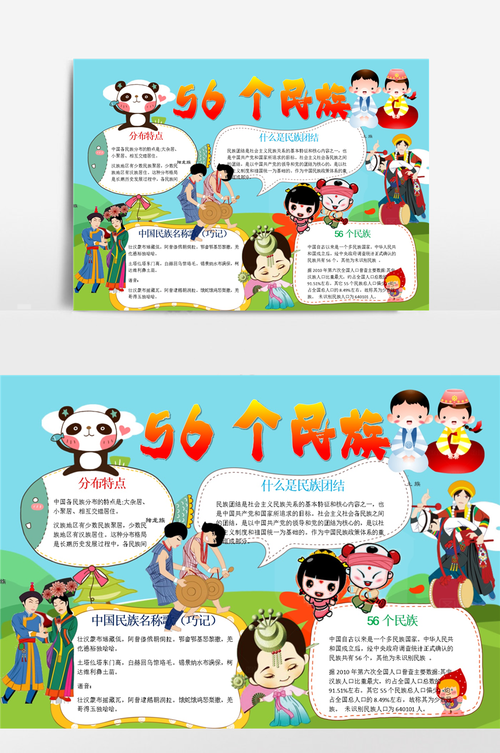 幼儿园56个民族手抄报 56个民族手抄报