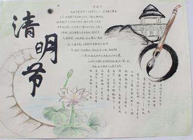 清明时节古风手抄报 清明手抄报