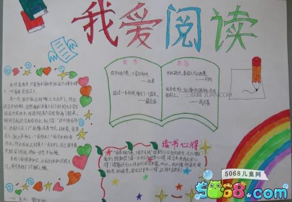 幼儿园阅读心得读后感手抄报 读后感手抄报
